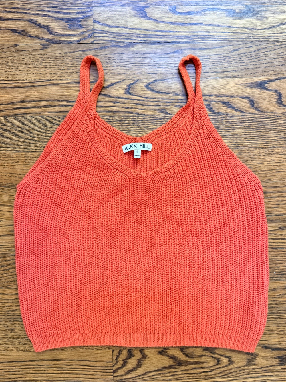 Alex Mill Orange Knit Tank Top